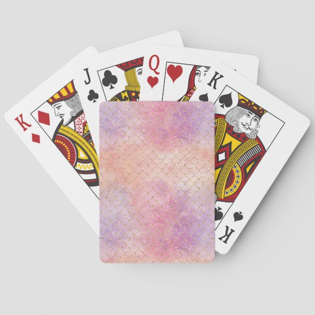 A Mermaid Galaxy Series Design 12 Playing Cards (Back)