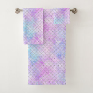 A Mermaid Galaxy Series Design 1 Bath Towel Set