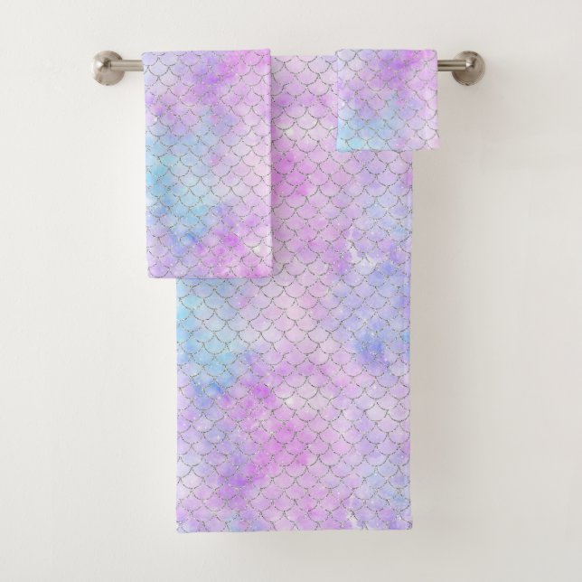A Mermaid Galaxy Series Design 1 Bath Towel Set (Insitu)