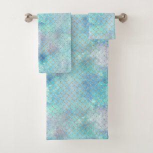 A Mermaid Galaxy Series Design 2 Bath Towel Set
