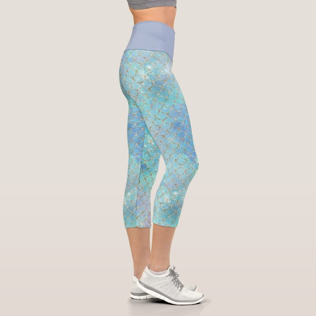 A Mermaid Galaxy Series Design 2 Capri Leggings (Right)