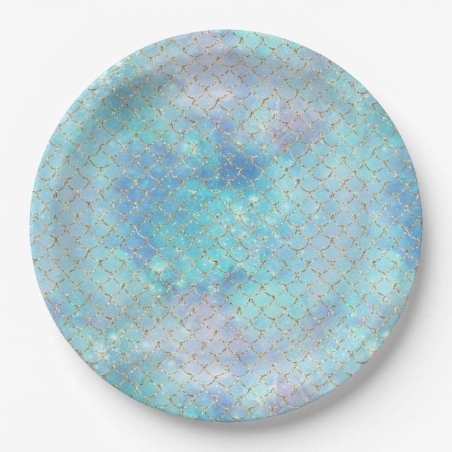 A Mermaid Galaxy Series Design 2  Paper Plate (Front)