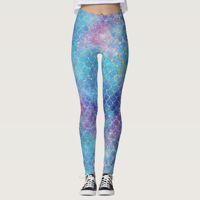 A Mermaid Galaxy Series Design 9 Leggings (Front)