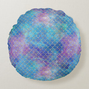A Mermaid Galaxy Series Design 9 Round Cushion