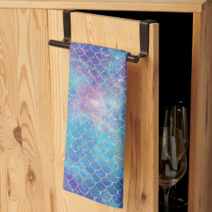 A Mermaid Galaxy Series Design 9  Tea Towel