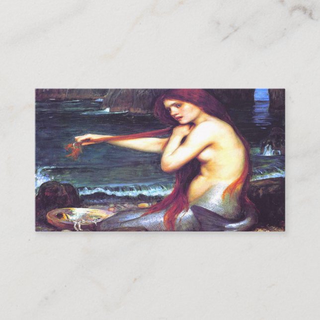 A Mermaid John William Waterhouse Business Card (Front)
