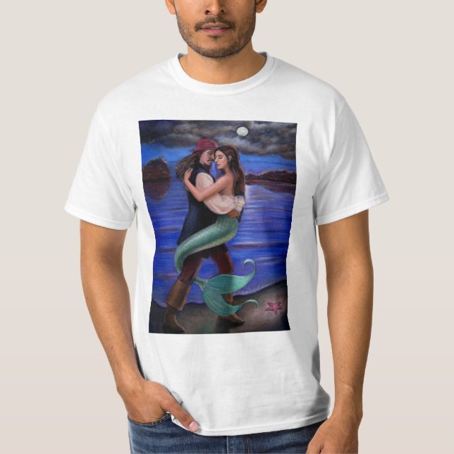 A Mermaid & Pirate's Love T-shirt (Front)