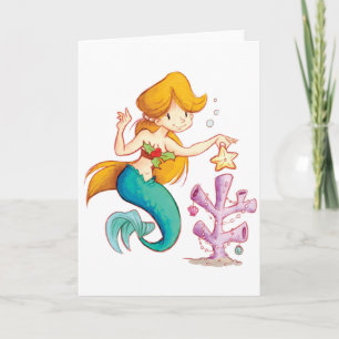 A Mermaids Christmas Holiday Card