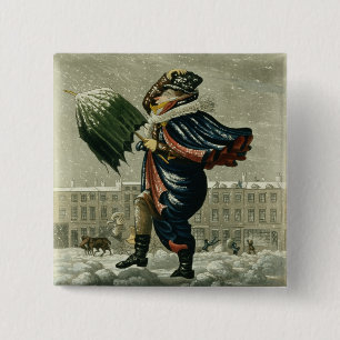 A Merry Christmas and a Happy New Year in London, 15 Cm Square Badge