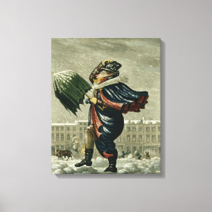 A Merry Christmas and a Happy New Year in London, Canvas Print