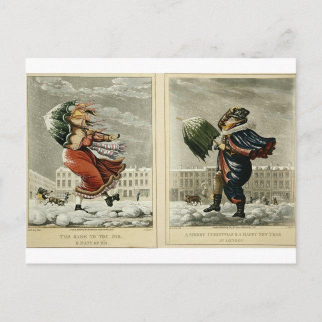 A Merry Christmas and a Happy New Year in London: Holiday Postcard (Front)