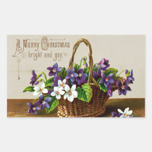 A Merry Christmas Bright and Gay Rectangular Sticker