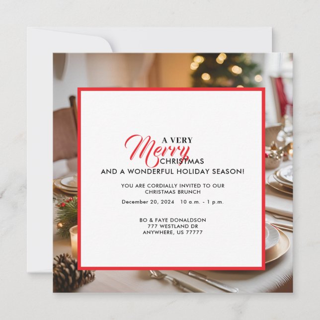 A MERRY CHRISTMAS BRUNCH HOLIDAY CARD (Front)
