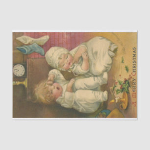 A Merry Christmas by Ellen Clapsaddle Tissue Paper