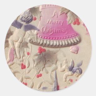 A Merry Christmas Dutch Girl Classic Round Sticker