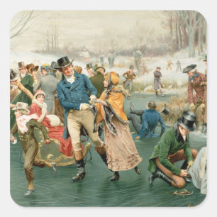 A Merry Christmas, from the Pears Annual, 1907 Square Sticker