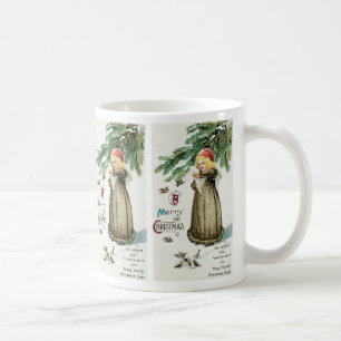 "A Merry Christmas" Girl Coffee Mug