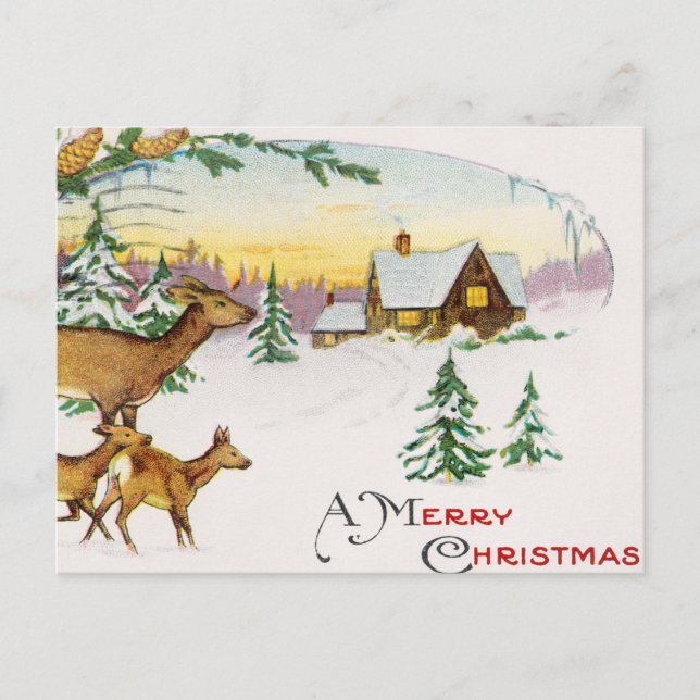 A Merry Christmas Holiday Postcard (Front)