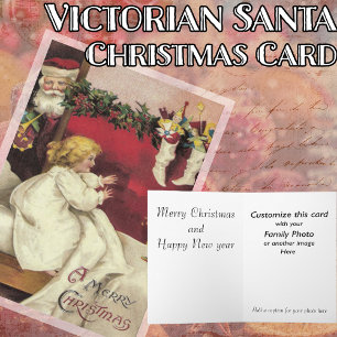 A Merry Christmas Old World Santa Saint Nick  Holiday Card