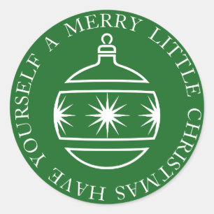 A Merry Christmas Ornament Classic Round Sticker