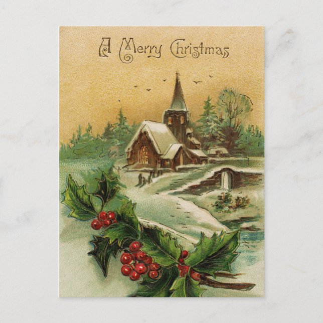 A Merry Christmas Postcard (Front)