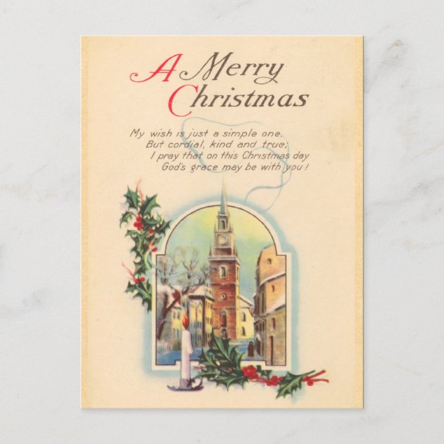 A Merry Christmas Postcard (Front)