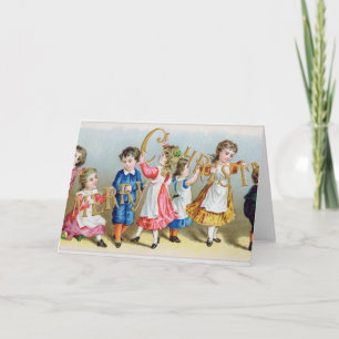 A Merry Christmas', Victorian postcard