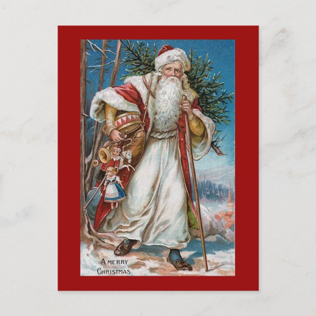 "A Merry Christmas" Vintage Holiday Postcard (Front)
