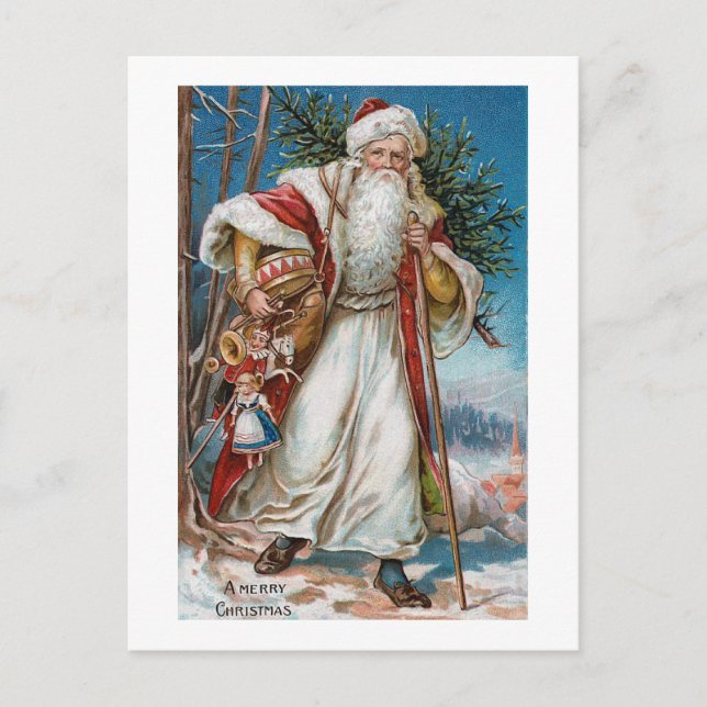 "A Merry Christmas" Vintage Holiday Postcard (Front)