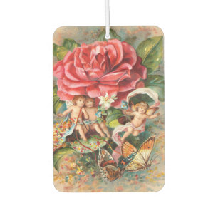A Merry Christmas-Vintage Victorian era Postcard Car Air Freshener