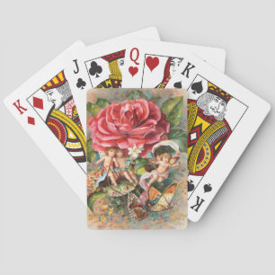 A Merry Christmas-Vintage Victorian era Postcard Playing Cards