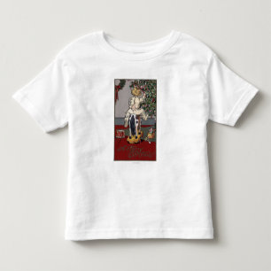 A Merry ChristmasKid on a Rocking Horse Toddler T-Shirt