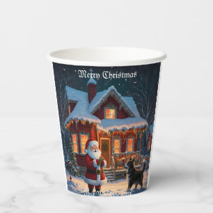 A Merry Festive Christmas Holiday Paper Cups