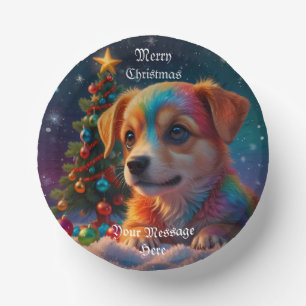 A Merry Festive Christmas Holiday Paper Plate