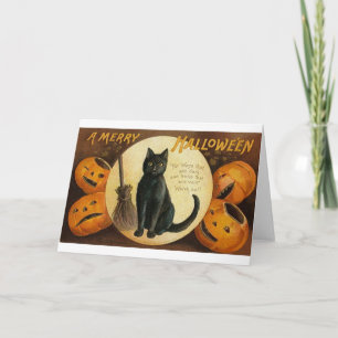 A Merry Halloween Cat Card