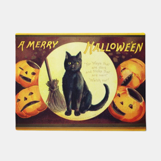 A Merry Halloween  Doormat (Front)
