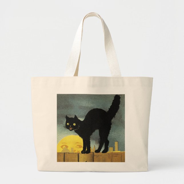 A Merry Halloween Large Tote Bag (Front)
