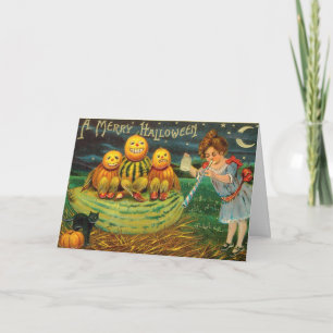 A Merry Halloween-Quirky Kitshcy Vintage Card