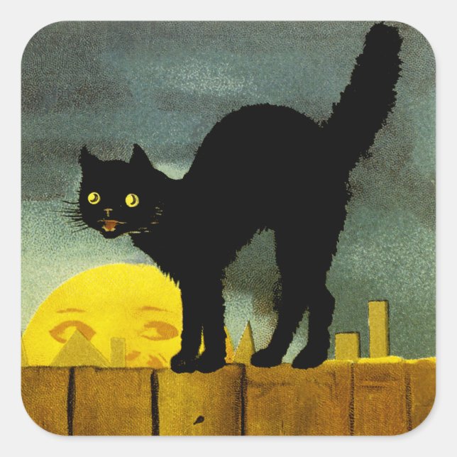 A Merry Halloween Square Sticker (Front)