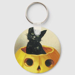 A Merry Haloween Kitten Key Ring