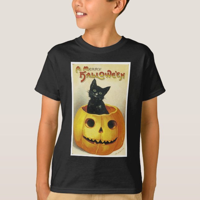 A Merry Haloween Kitten T-Shirt (Front)
