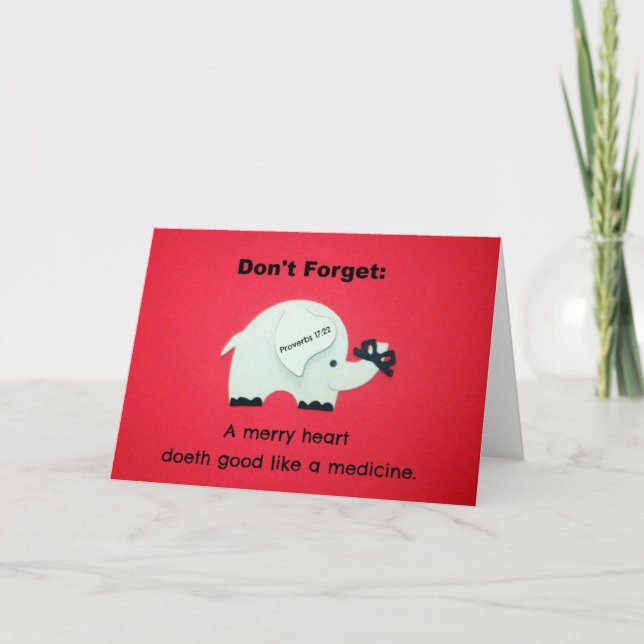 A Merry Heart Doeth Good Like a Medicine Holiday Card (Front)