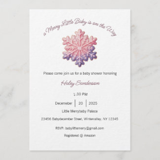 A Merry Little Baby is on the Way Invitation