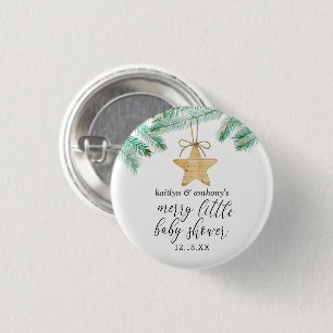 A Merry Little Baby Shower 3 Cm Round Badge