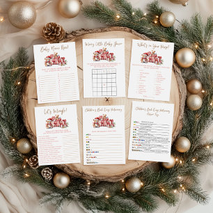 A Merry Little Baby Shower Baby Shower Game Poster