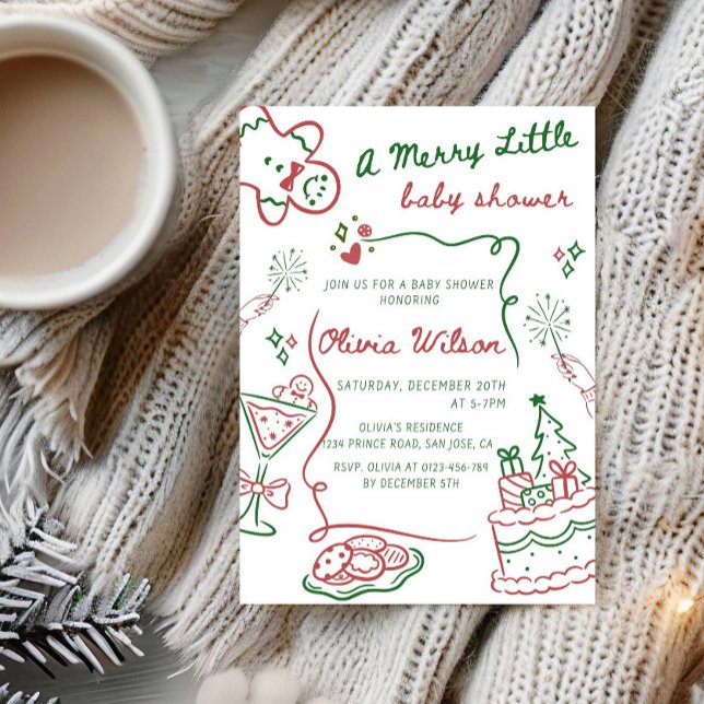 A Merry Little Baby Shower - Christmas Baby Shower Invitation (Creator Uploaded)