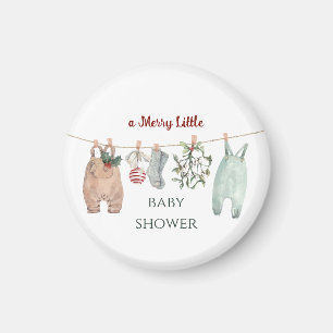 A Merry Little Baby Shower Christmas Clothes Magnet