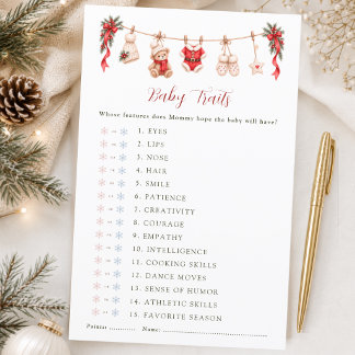 A Merry Little Baby Shower Game Baby Traits