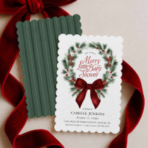 A Merry Little Baby Shower Invitation