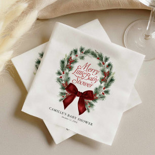 A Merry Little Baby Shower Napkin